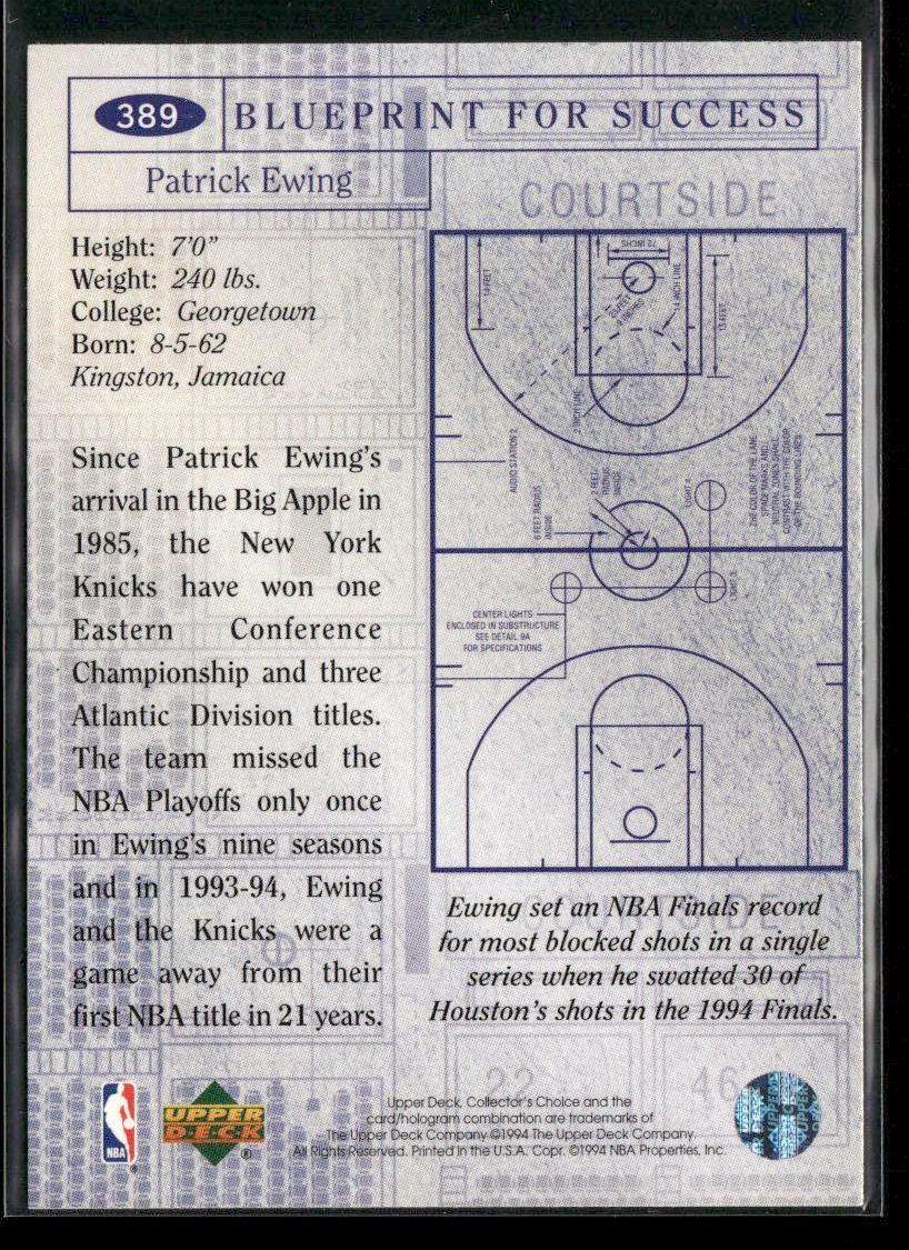 Patrick Ewing Player Lot Bundle 10 Basketball Cards PE006 New York Knicks back