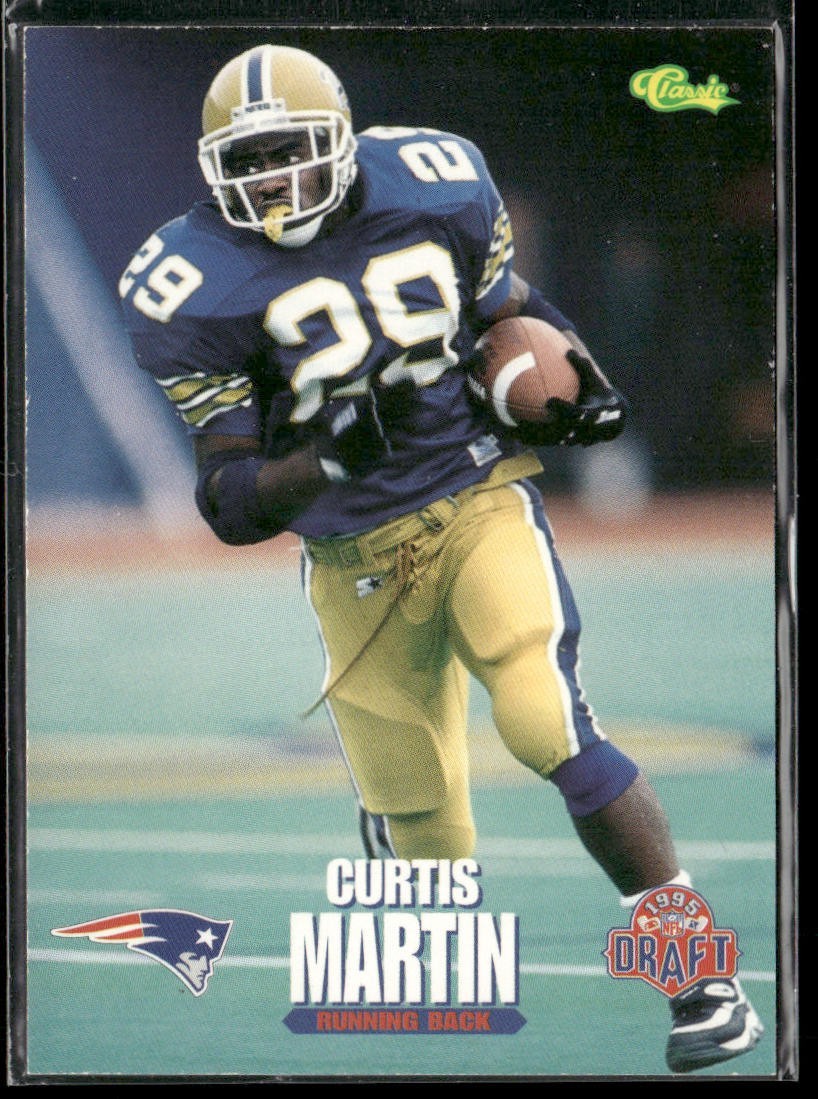 Curtis Martin Player Lot Bundle 10 Different Football Cards CM001 2 RC back