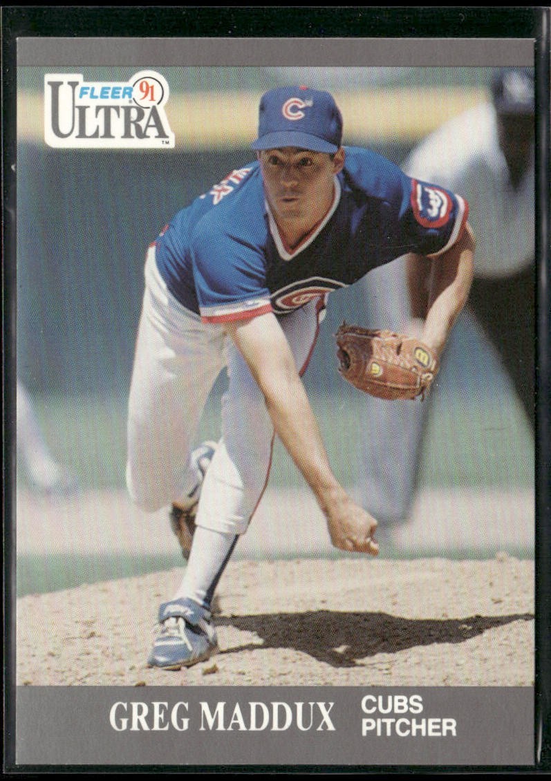 Greg Maddux Player Lot Bundle 10 Different Baseball Cards GM001 Braves back