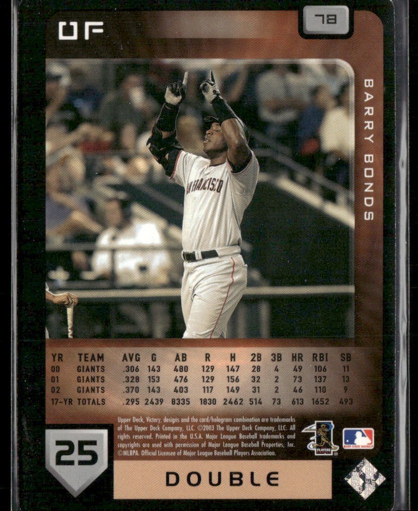 Barry Bonds Player Lot Bundle 10 Different Baseball Cards BB001 Giants Pirates back