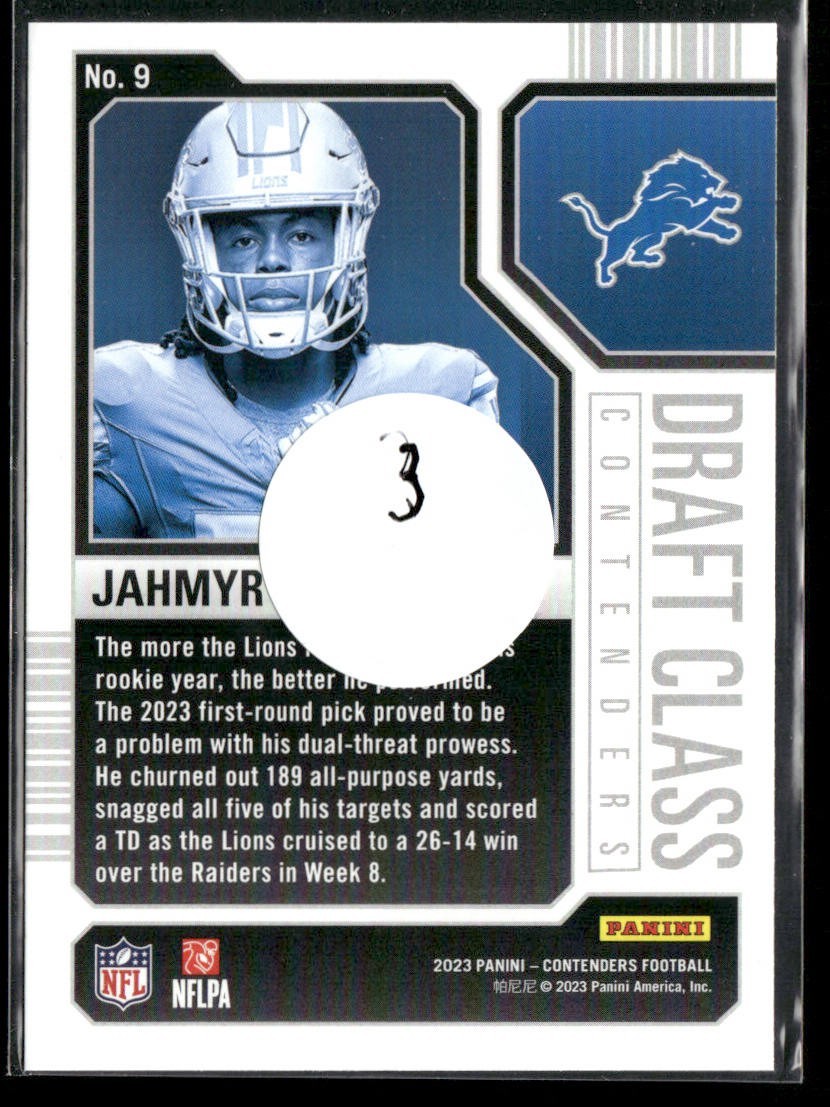 Jahmyr Gibbs Player Lot Bundle 10 Different Football Cards JG001 Lions 6 RC back