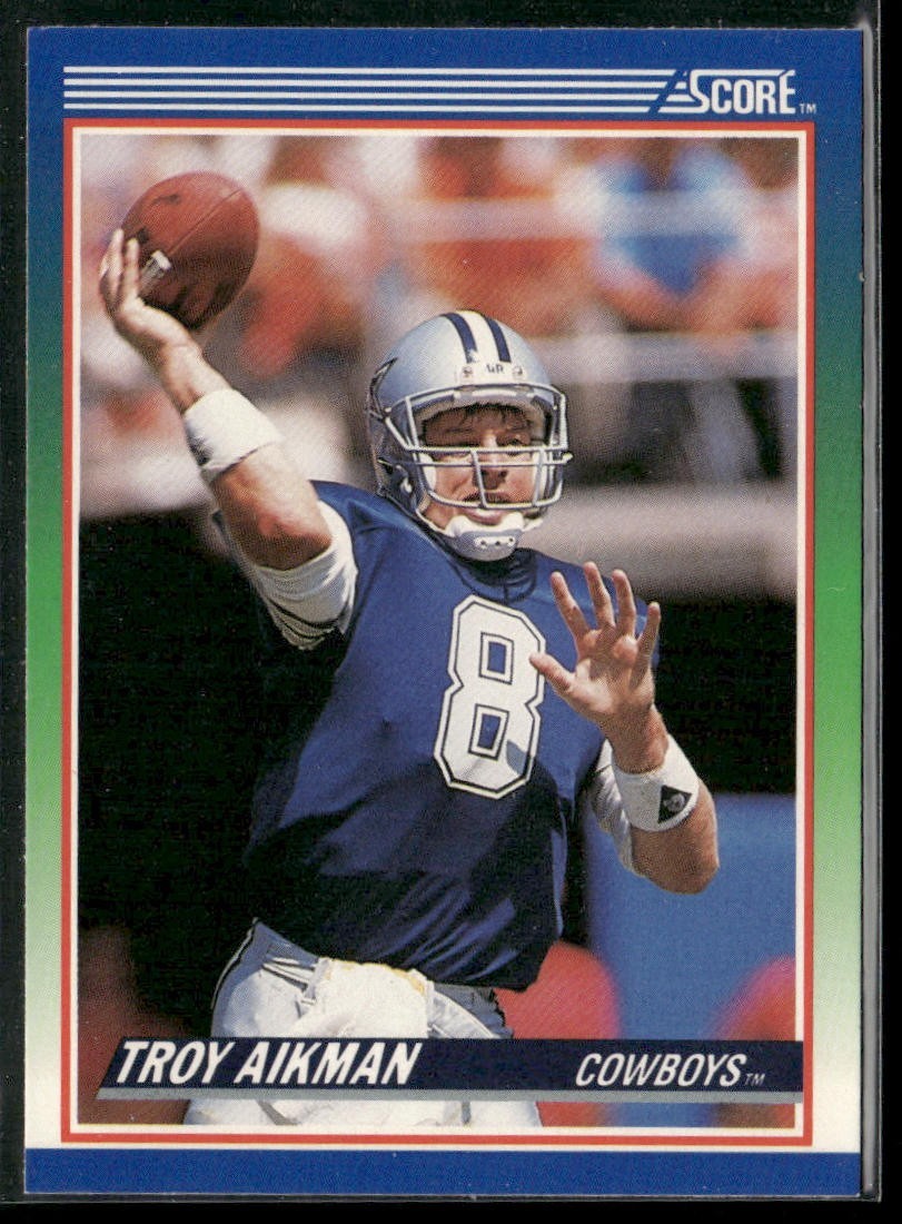 Troy Aikman Player Lot Bundle 10 Different Football Cards TA001 Cowboys back