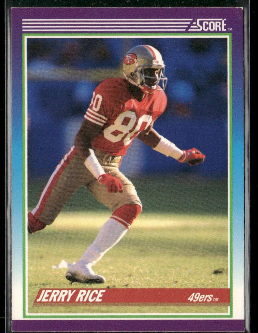 Jerry Rice Player Lot Bundle 10 Different Football Cards JR006 49ers back