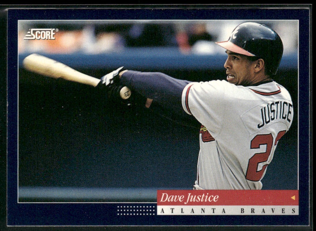 David Justice Player Lot Bundle 11 Different Baseball Cards DJ001 Braves back
