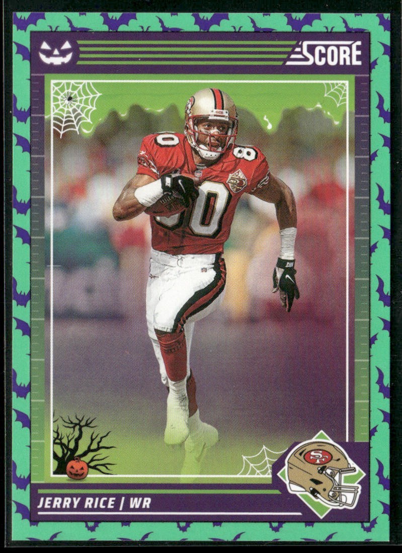 Jerry Rice Player Lot Bundle 10 Different Football Cards JR006 49ers back