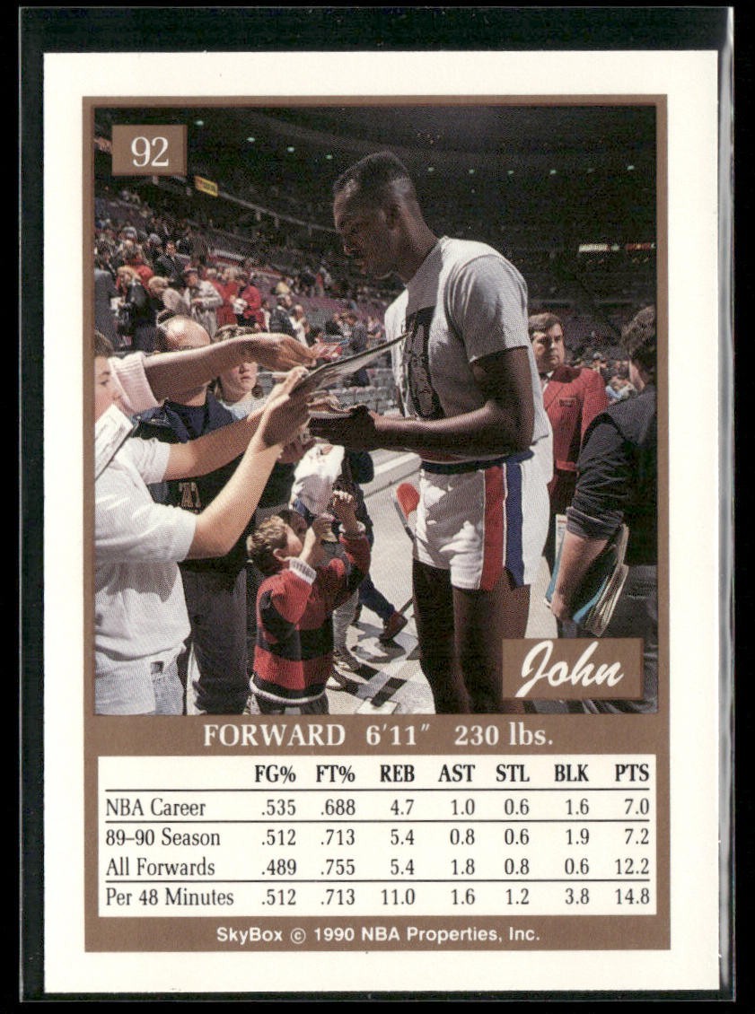 John Salley Player Lot Bundle 10 Basketball Cards JS001 Heat Pistons back
