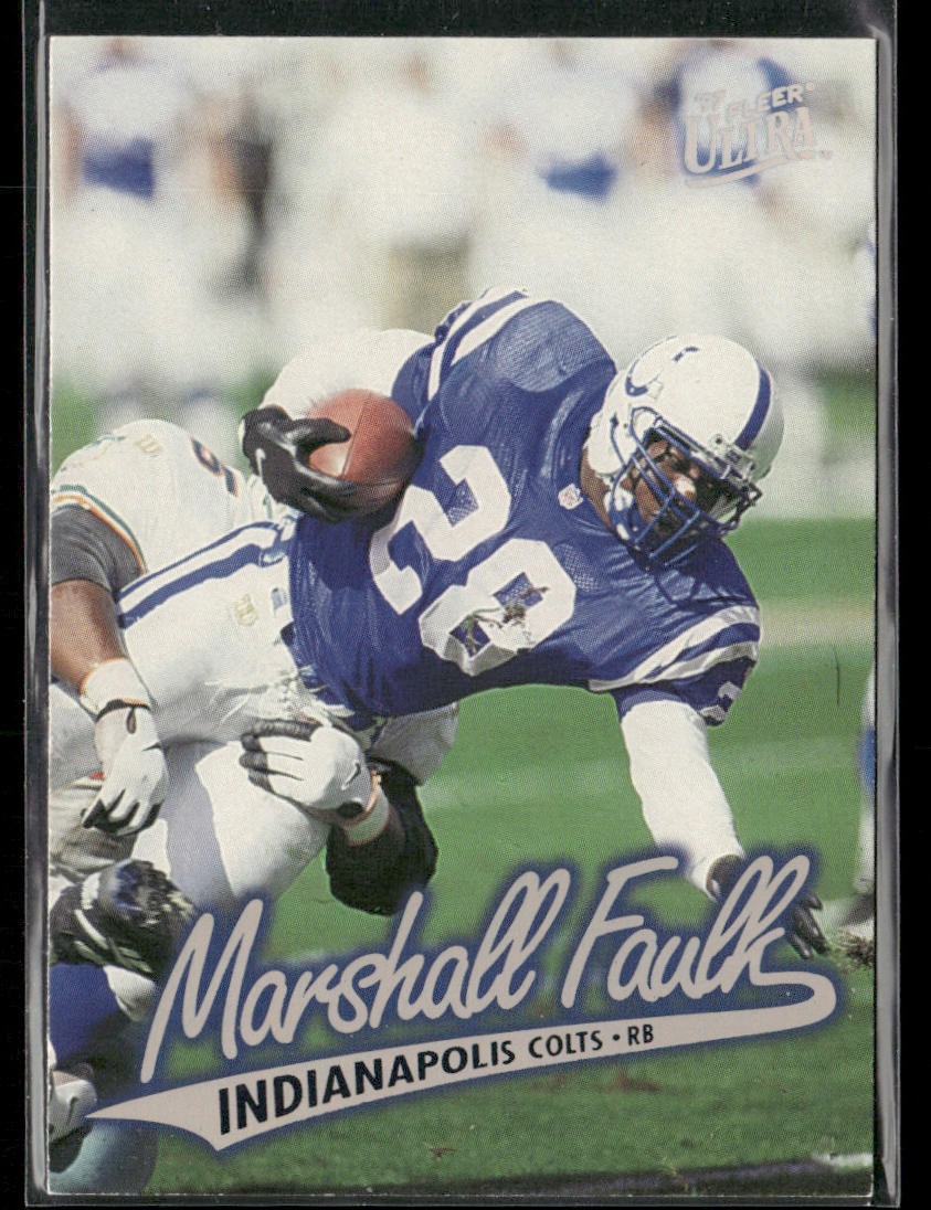 Marshall Faulk Player Lot Bundle 10 Different Football Cards MF003 3 RC back