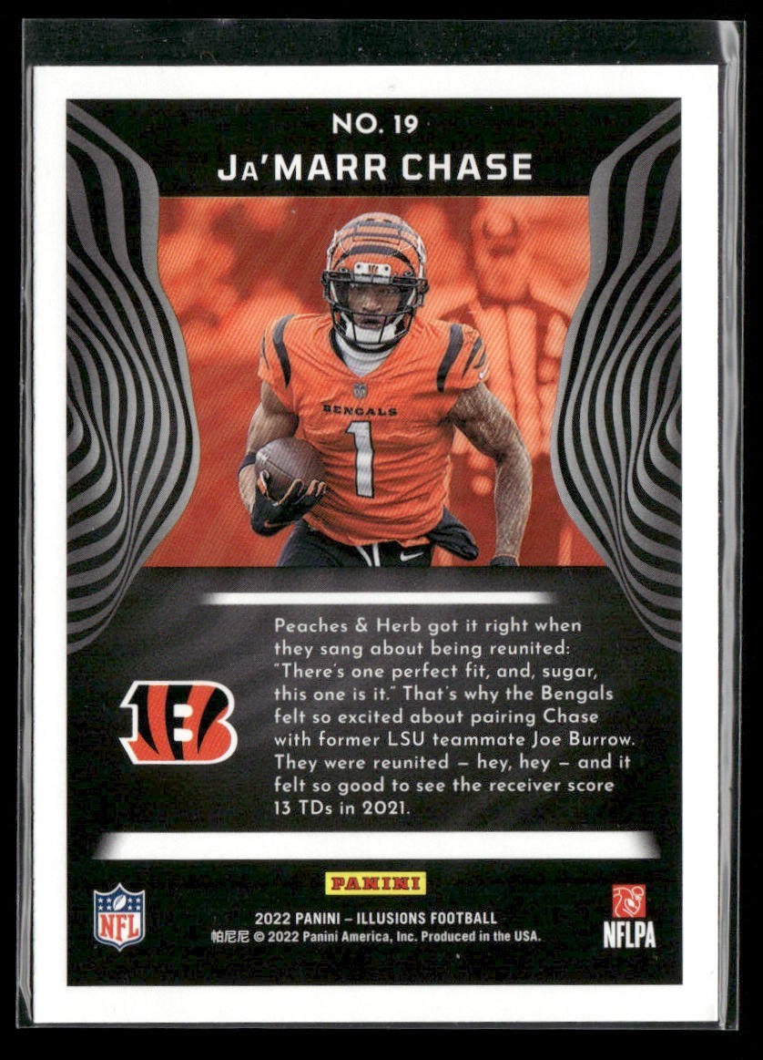 Ja'Marr Chase Player Lot Bundle 10 Different Football Cards JC002 Bengals 5 RC back