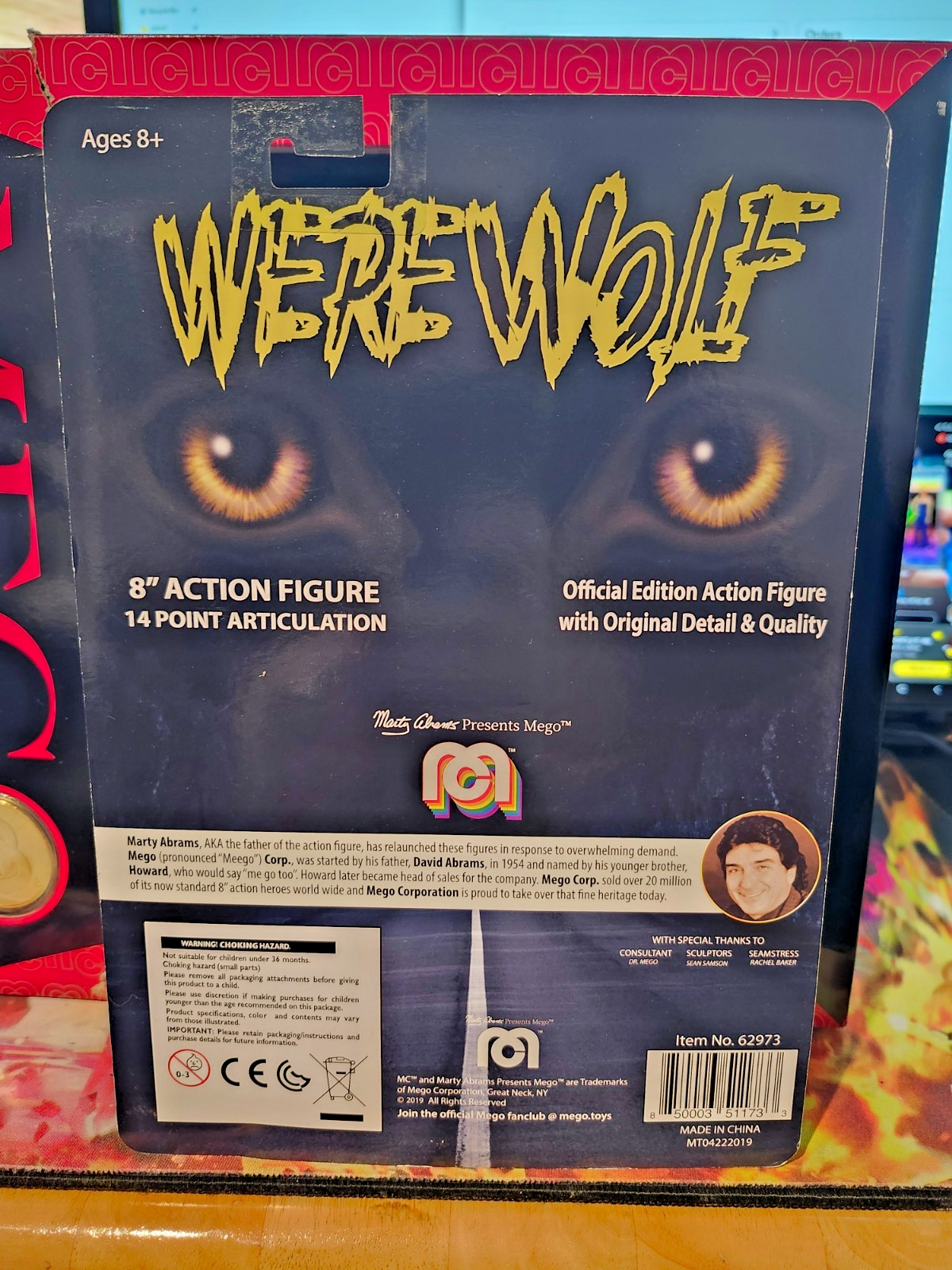 MEGO Horror and Legend 2-Pack | Werewolf and The Fly 8" With MEGO Gold Coin back