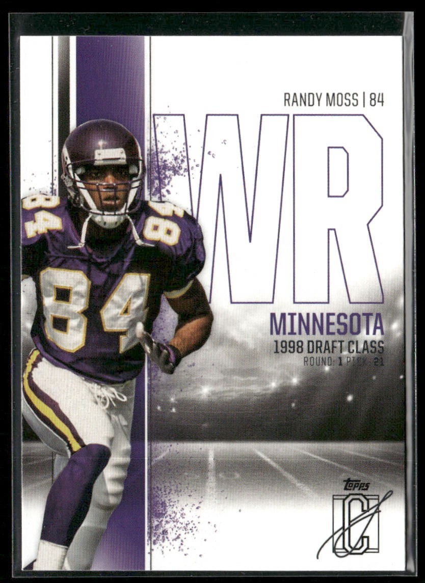 Randy Moss Player Lot Bundle 10 Different Football Cards RM002 Vikings Raiders back