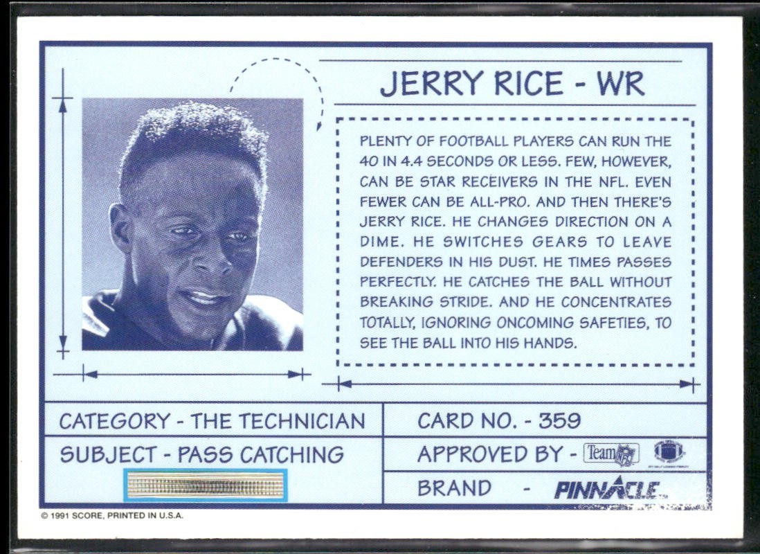 Jerry Rice Player Lot Bundle 10 Different Football Cards JR003 49ers back