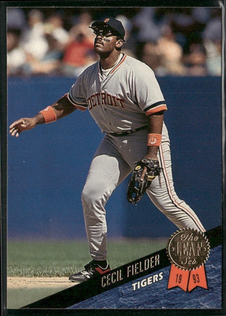 Cecil Fielder Player Lot Bundle 10 Different Baseball Cards CF001 Tigers back
