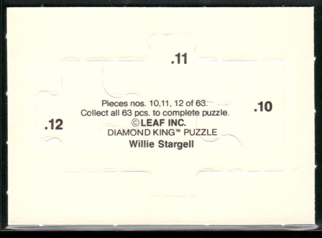 Puzzle Piece Lot Bundle 10 Different Baseball Cards P011 back