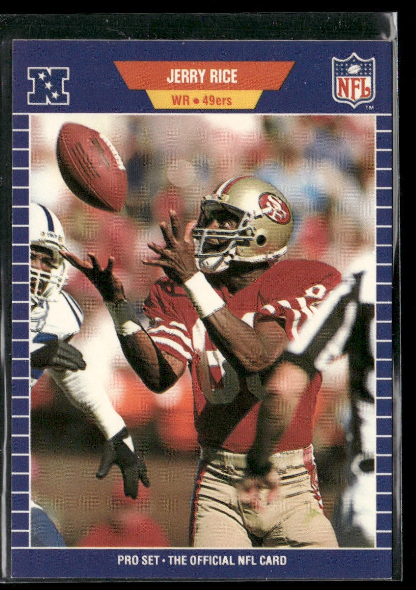 Jerry Rice Player Lot Bundle 10 Different Football Cards JR008 49ers back