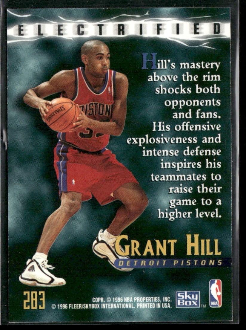 Grant Hill Player Lot Bundle 10 Basketball Cards GH001 Pistons 1 RC back
