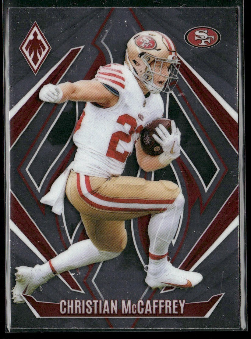 Christian McCaffrey Player Lot Bundle 10 Different Football Cards CM001 back