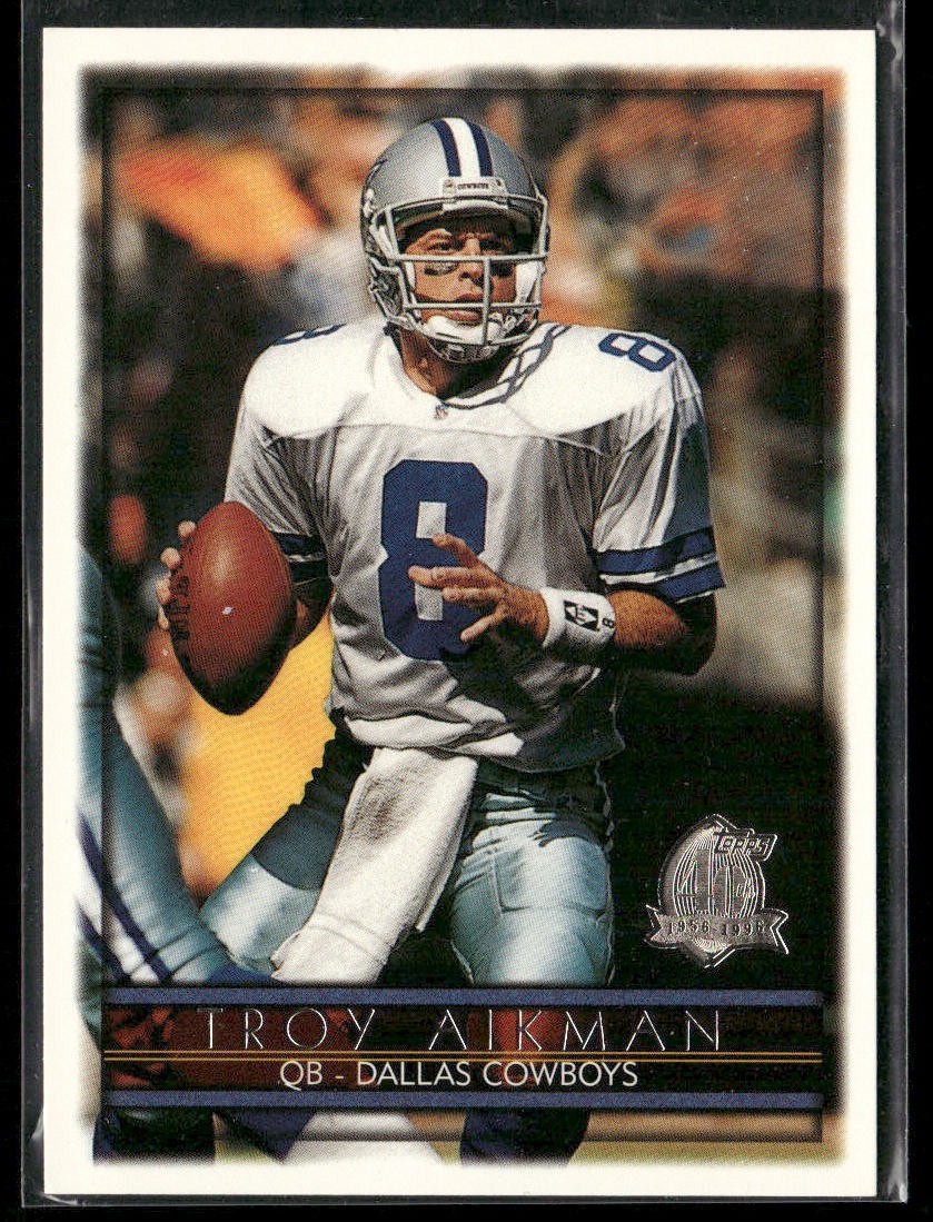 Troy Aikman Player Lot Bundle 10 Different Football Cards TA001 Cowboys back