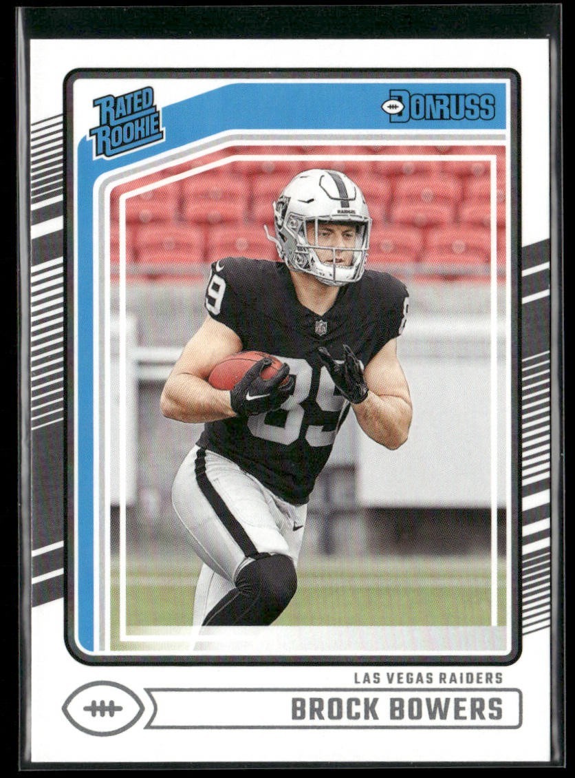 Brock Bowers Player Lot Bundle 8 Different ROOKIE Football Cards BB001 Raiders back
