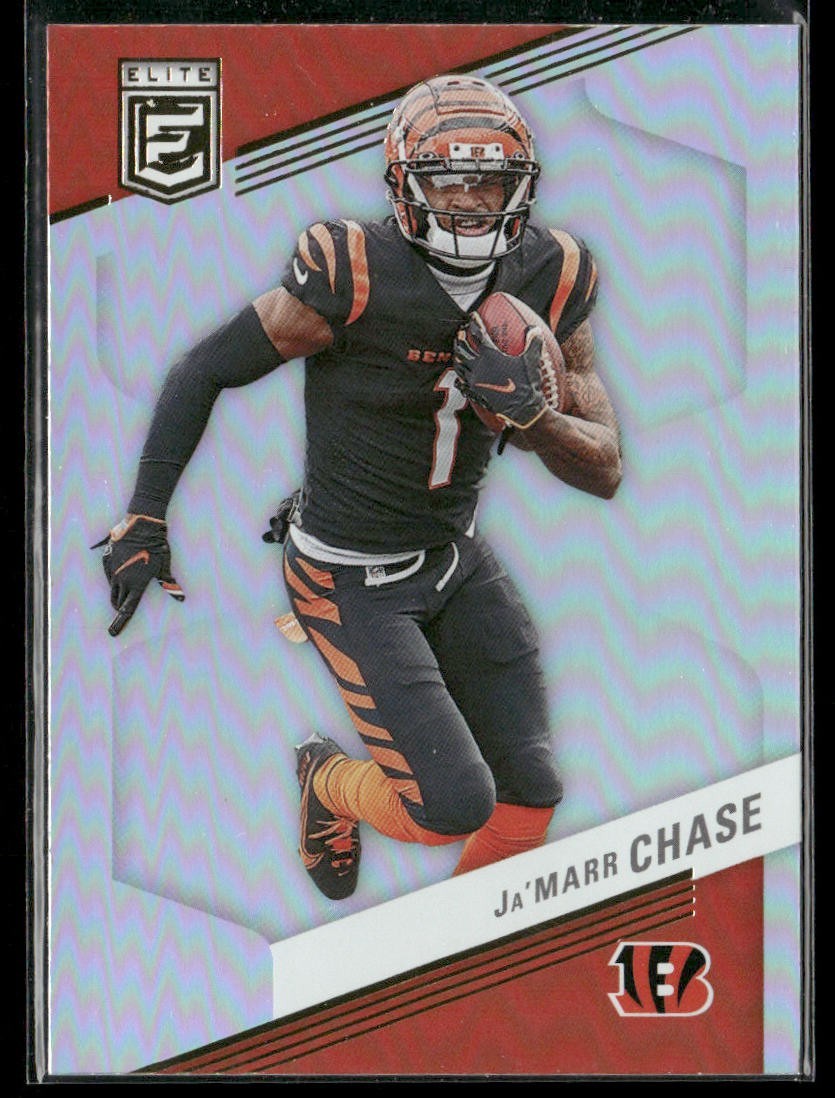 Ja'Marr Chase Player Lot Bundle 10 Different Football Cards JC001 Bengals 2 RC back
