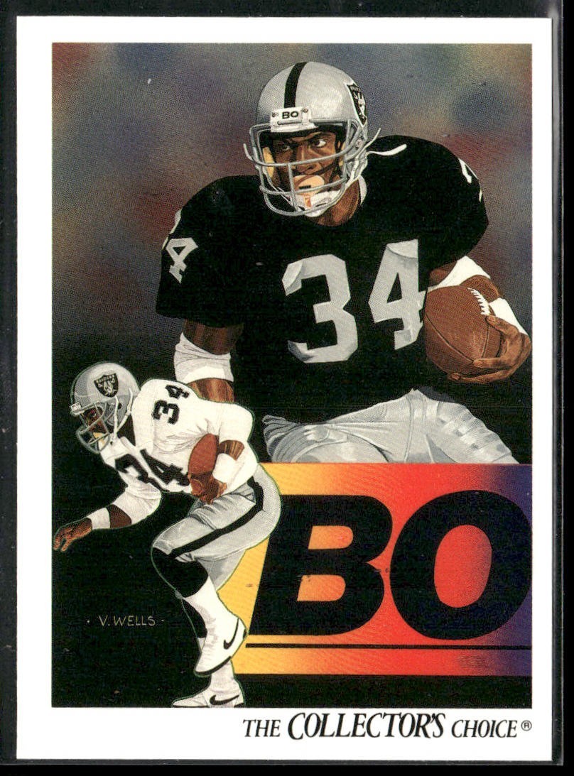 Bo Jackson Player Lot Bundle 10 Different Football Cards BOJ002 Raiders back