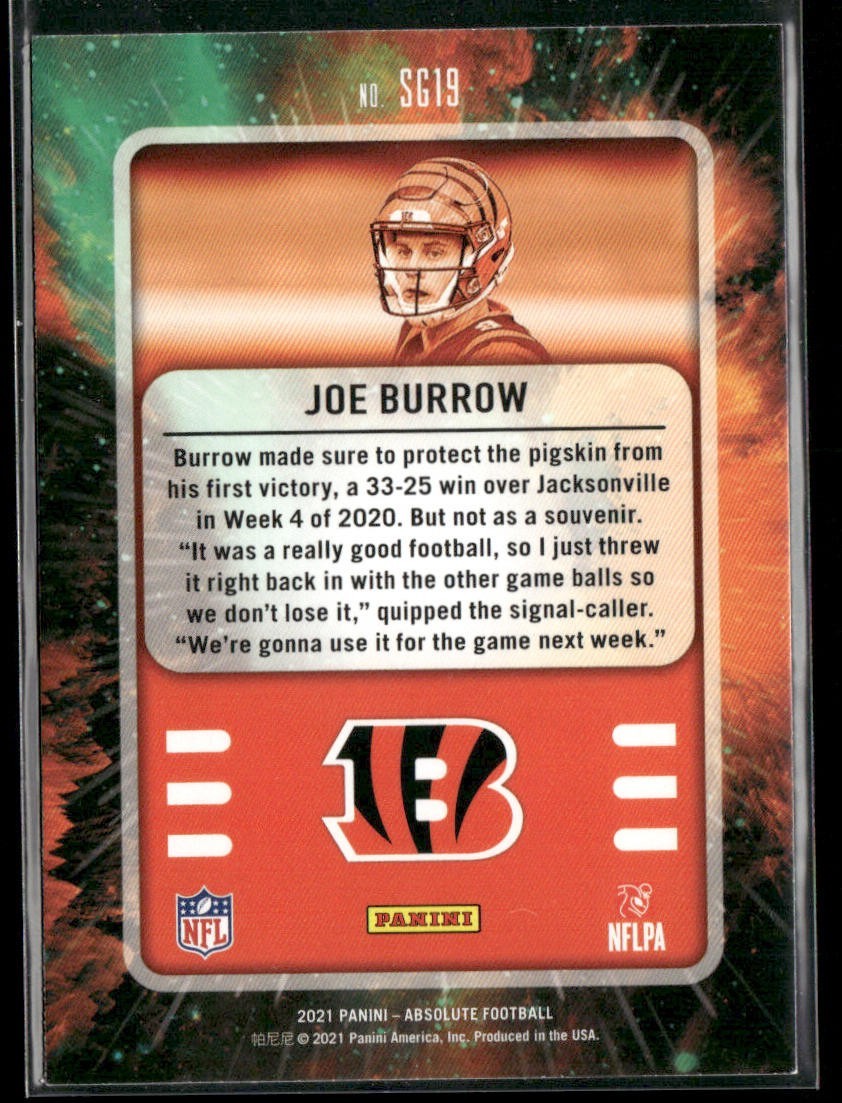 Joe Burrow Player Lot Bundle 10 Different Football Cards JB001 Bengals back