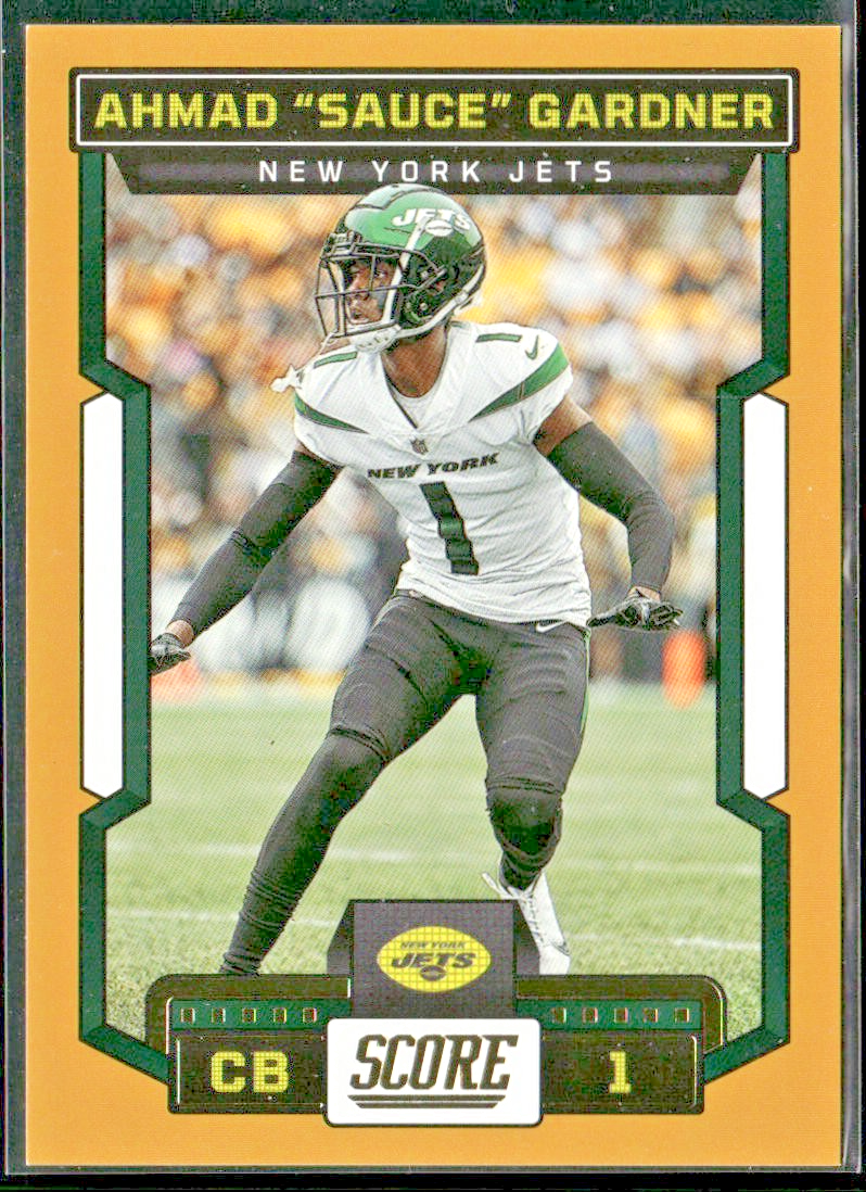 Ahmad Sauce Gardner Player Lot Bundle 10 Different Football Cards AG001 Jets 4RC back