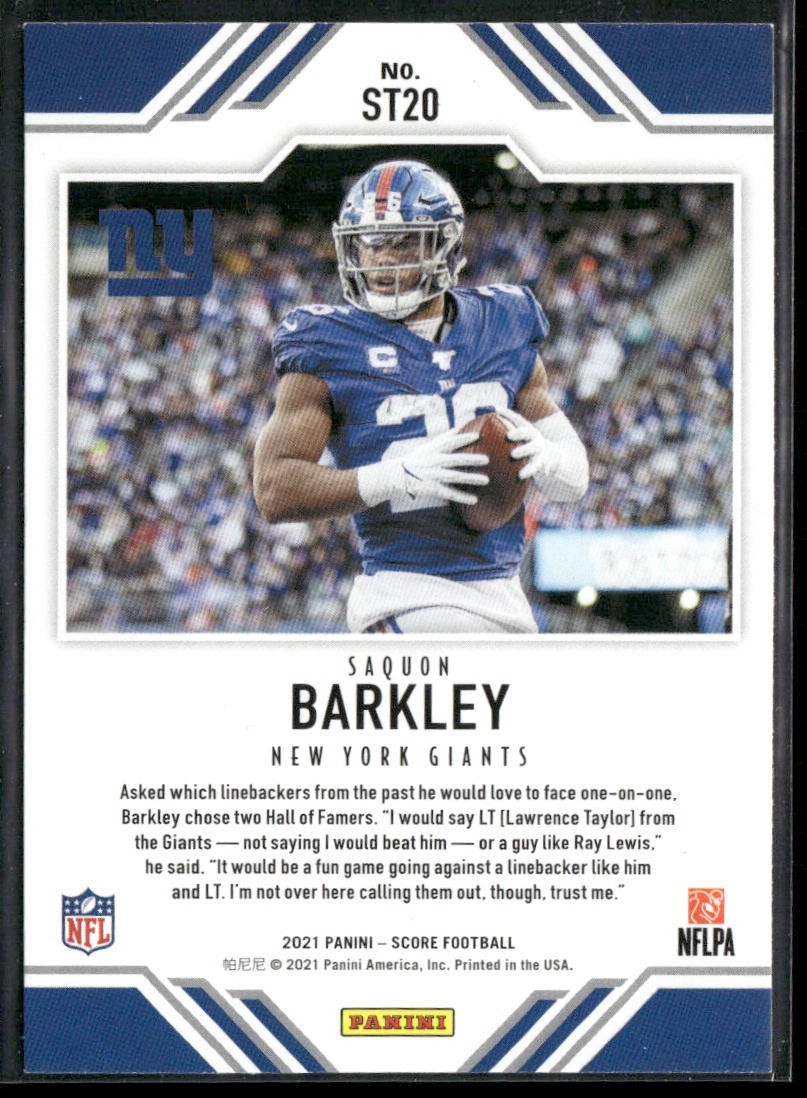 Saquon Barkley Player Lot Bundle 10 Different Football Cards SB002 Giants back