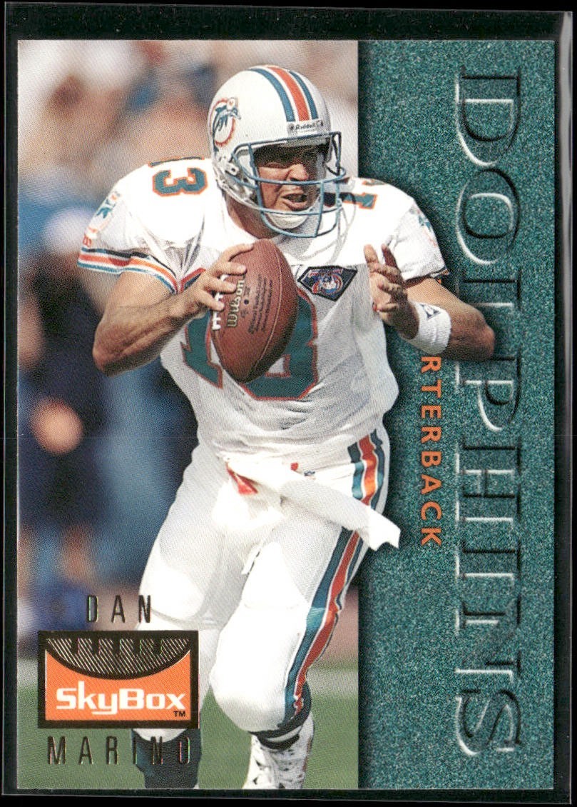 Dan Marino Player Lot Bundle 10 Different Football Cards DM002 Dolphins back