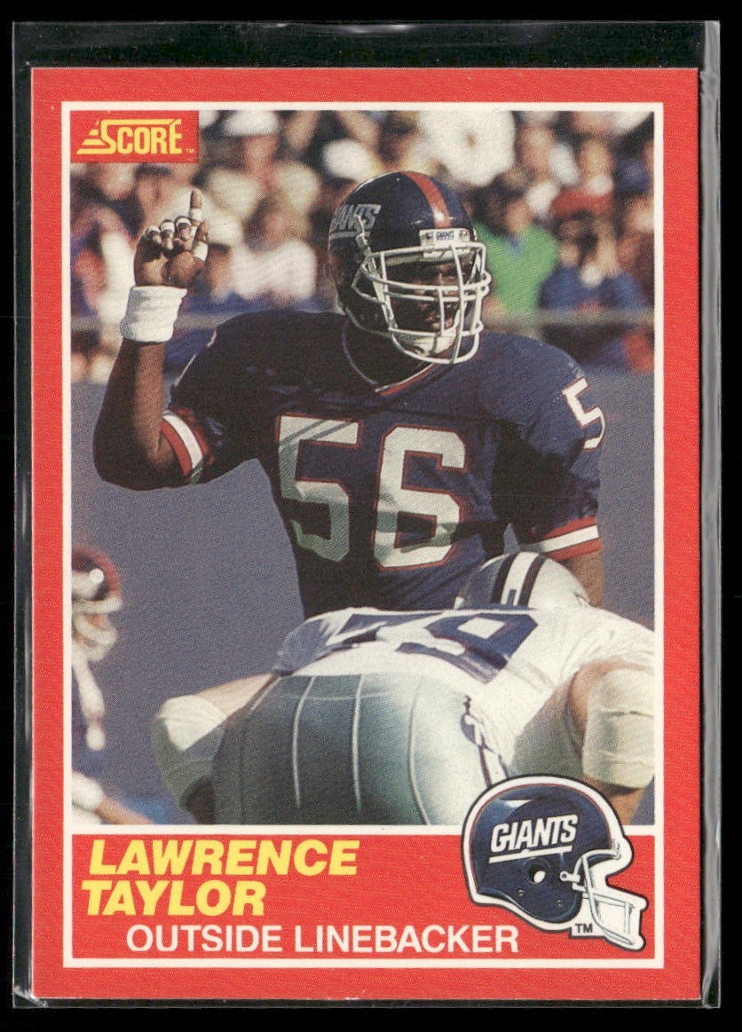 Lawrence Taylor Player Lot Bundle 10 Different Football Cards LT002 Giants back