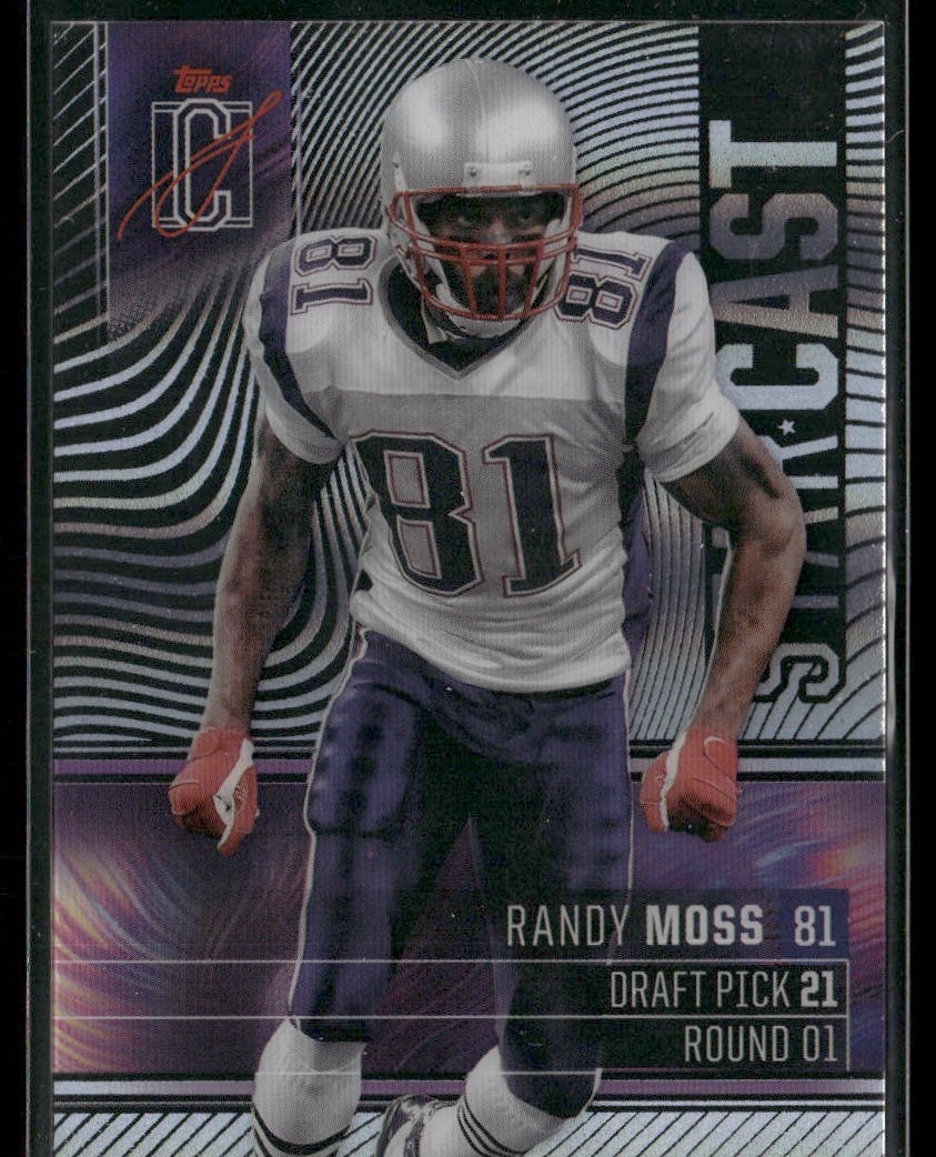 Randy Moss Player Lot Bundle 10 Different Football Cards RM002 Vikings Raiders back