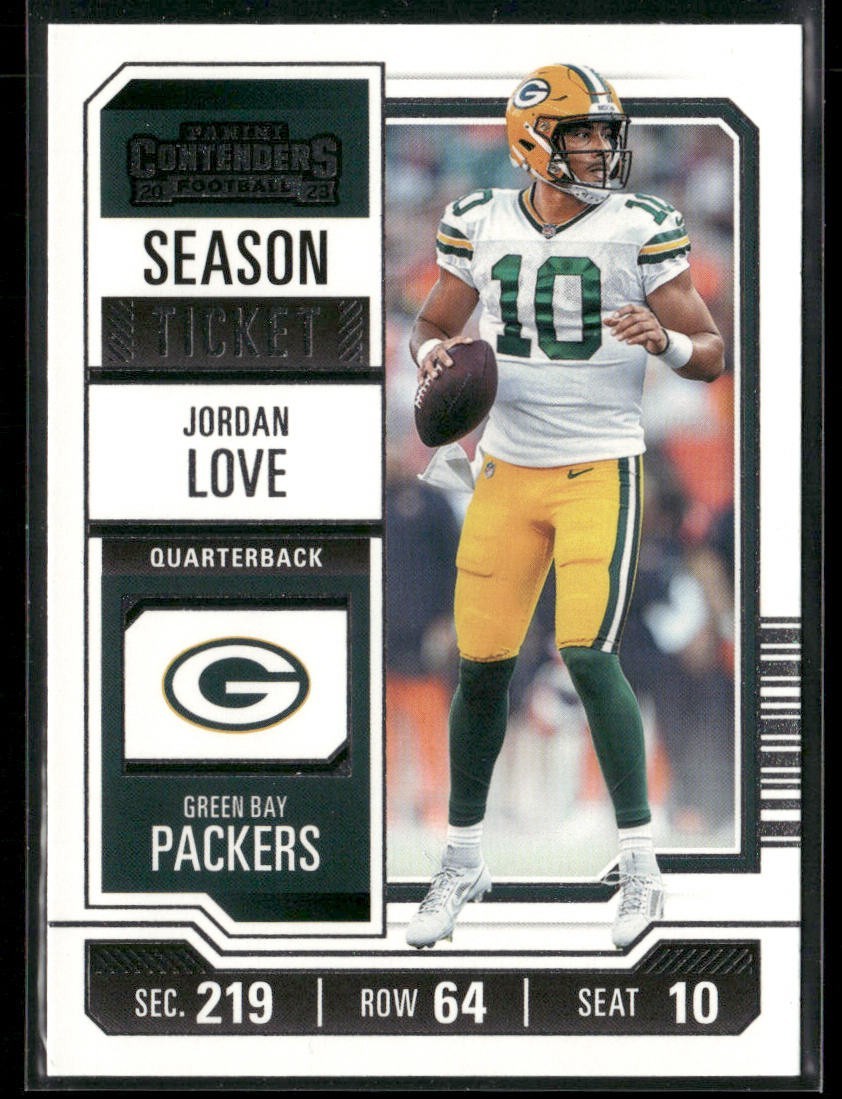 Jordan Love Player Lot Bundle 10 Different Football Cards JL001 Packers back