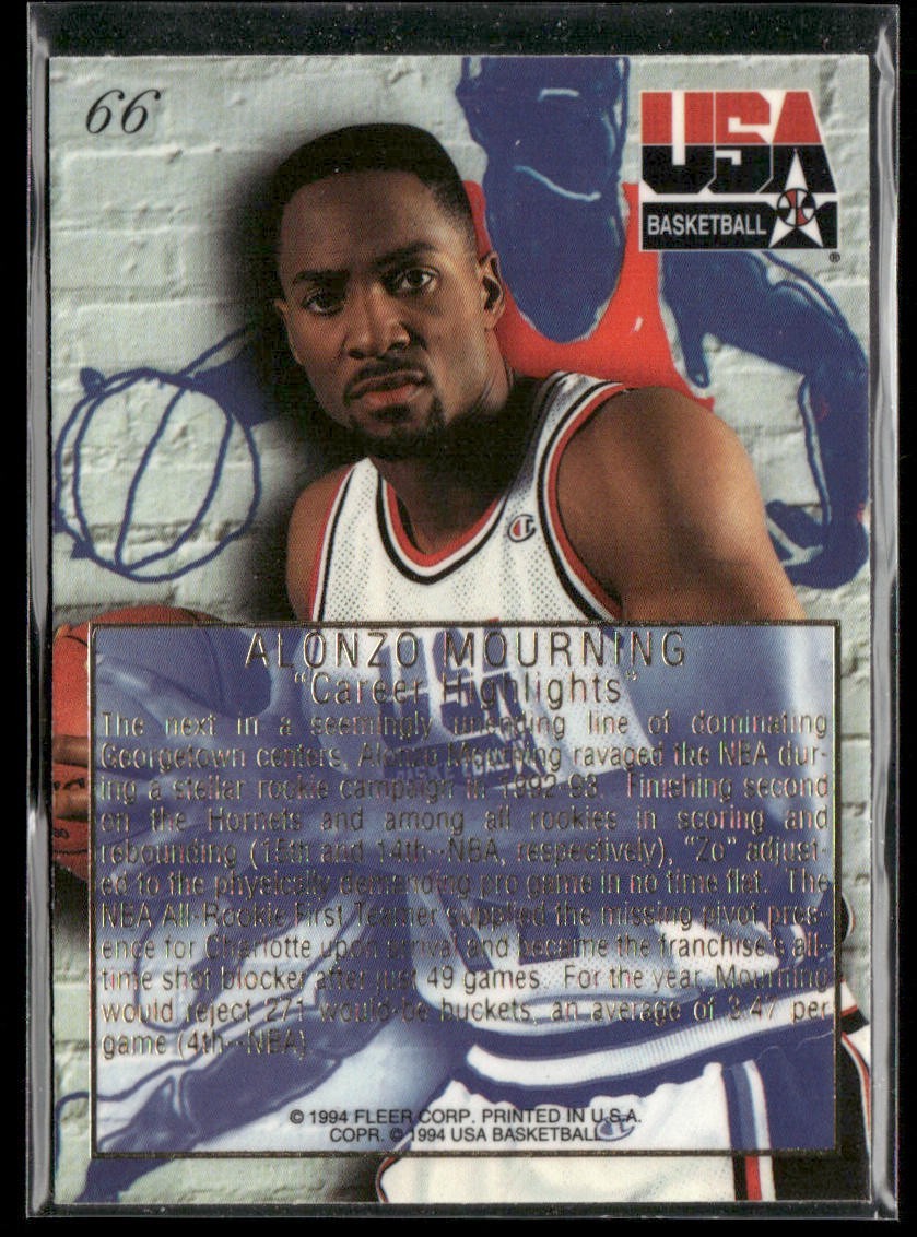 Alonzo Mourning Player Lot Bundle 10 Different Basketball Cards AM001 Heat back