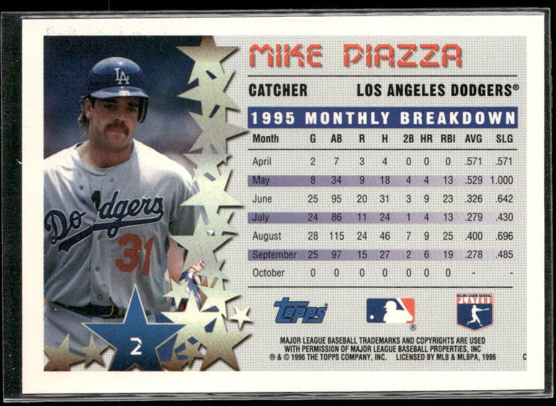 Mike Piazza Player Lot Bundle 10 Different Baseball Cards MP001 Dodgers Mets back