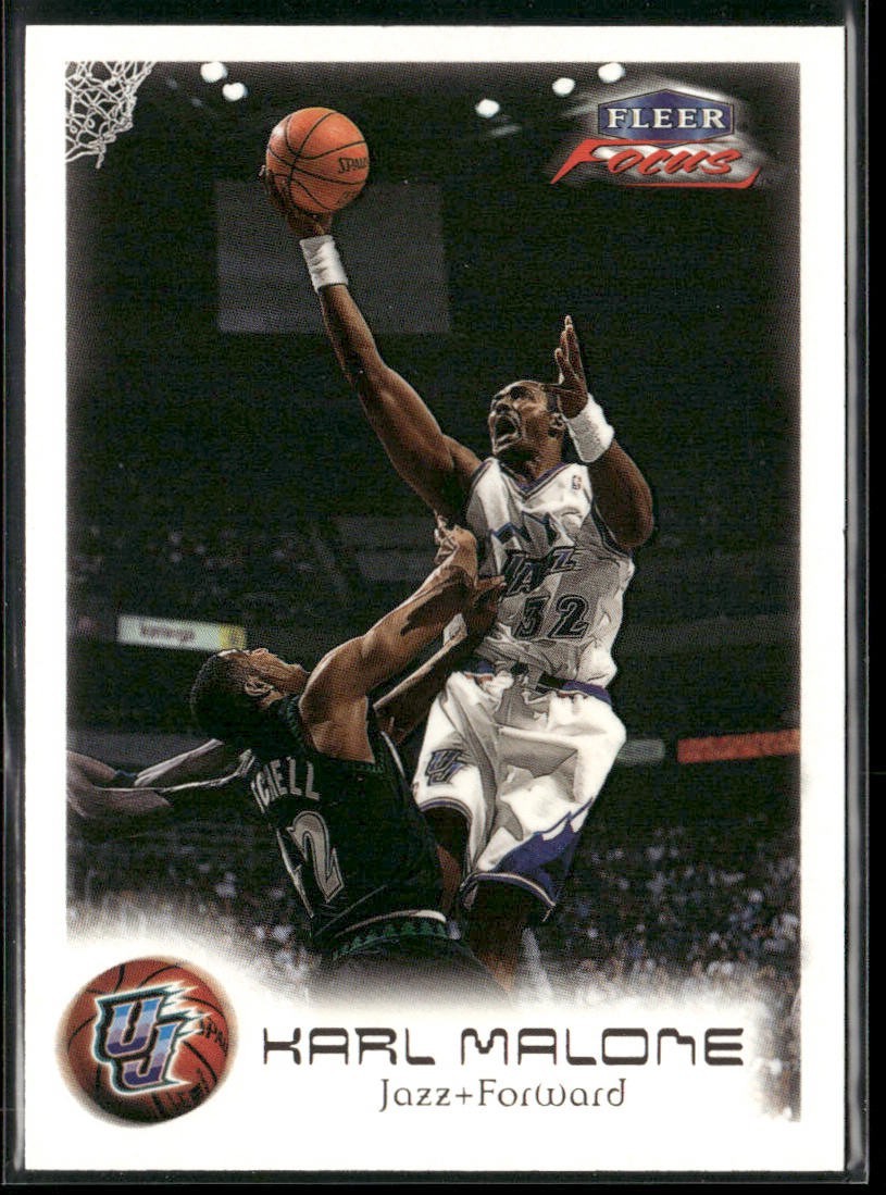 Karl Malone Player Lot Bundle 10 Basketball Cards KM004 Utah Jazz back