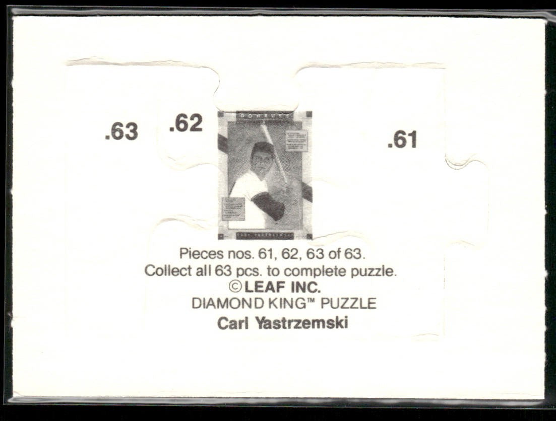Puzzle Piece Lot Bundle 10 Different Baseball Cards P010 back