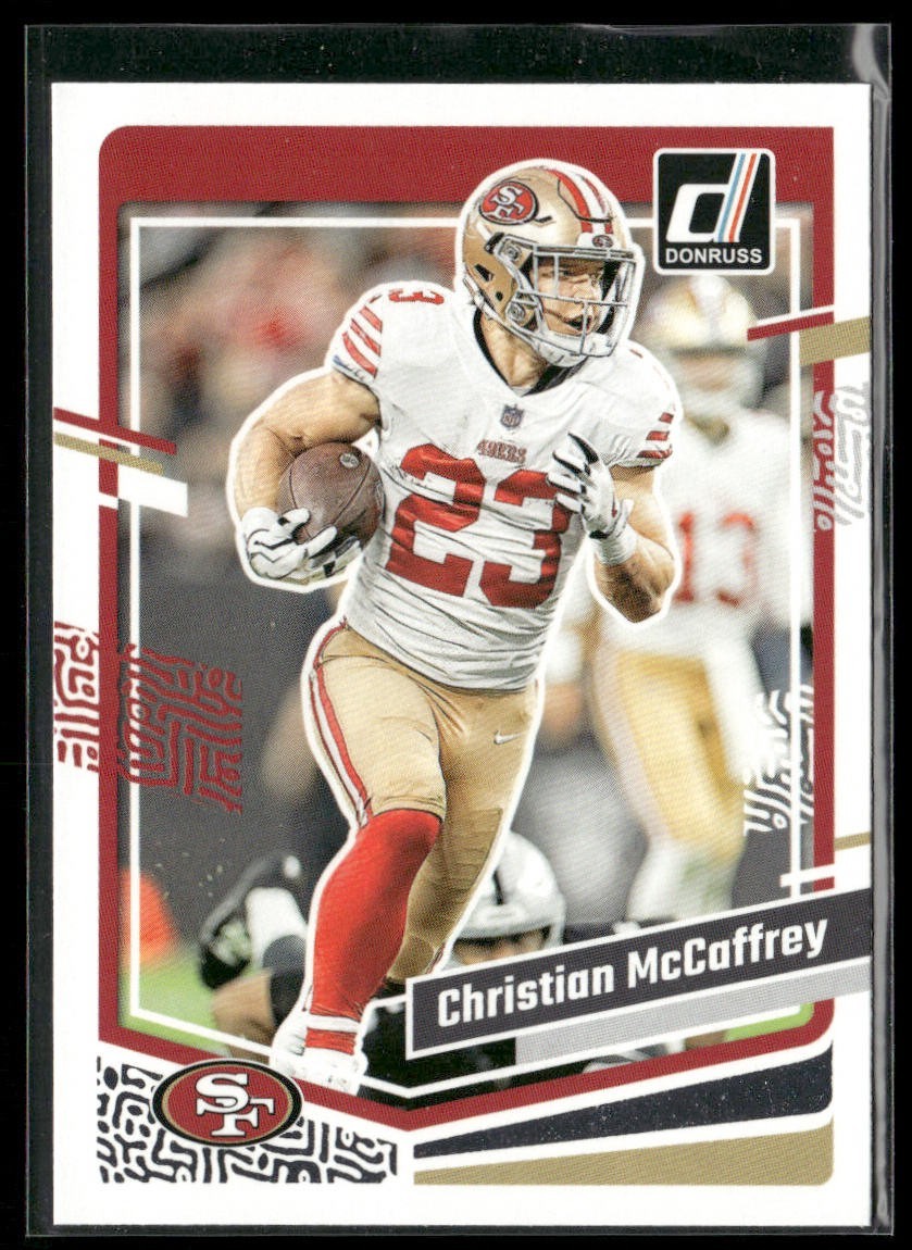 Christian McCaffrey Player Lot Bundle 10 Different Football Cards CM003 back