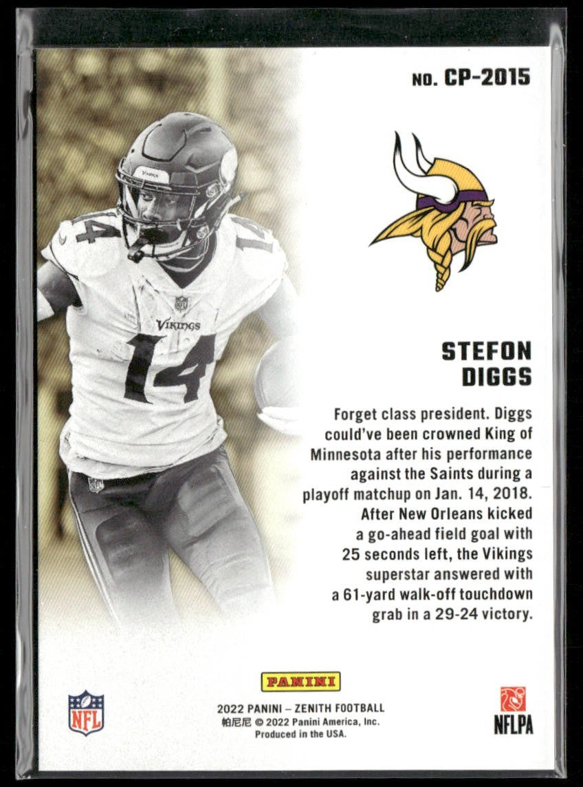 Stefon Diggs Player Lot Bundle 10 Different Football Cards SD001 Bills Vikings back