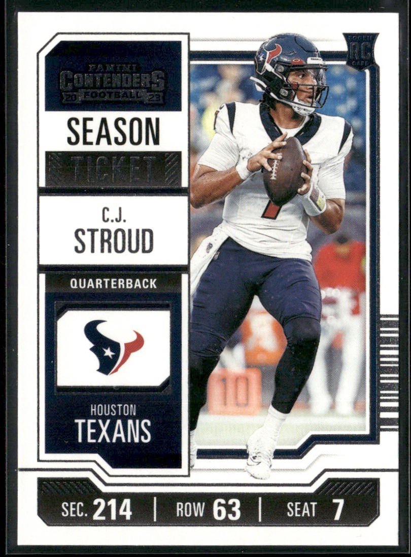 CJ Stroud Player Lot Bundle 10 Different Football Cards CJS001 4 RC back