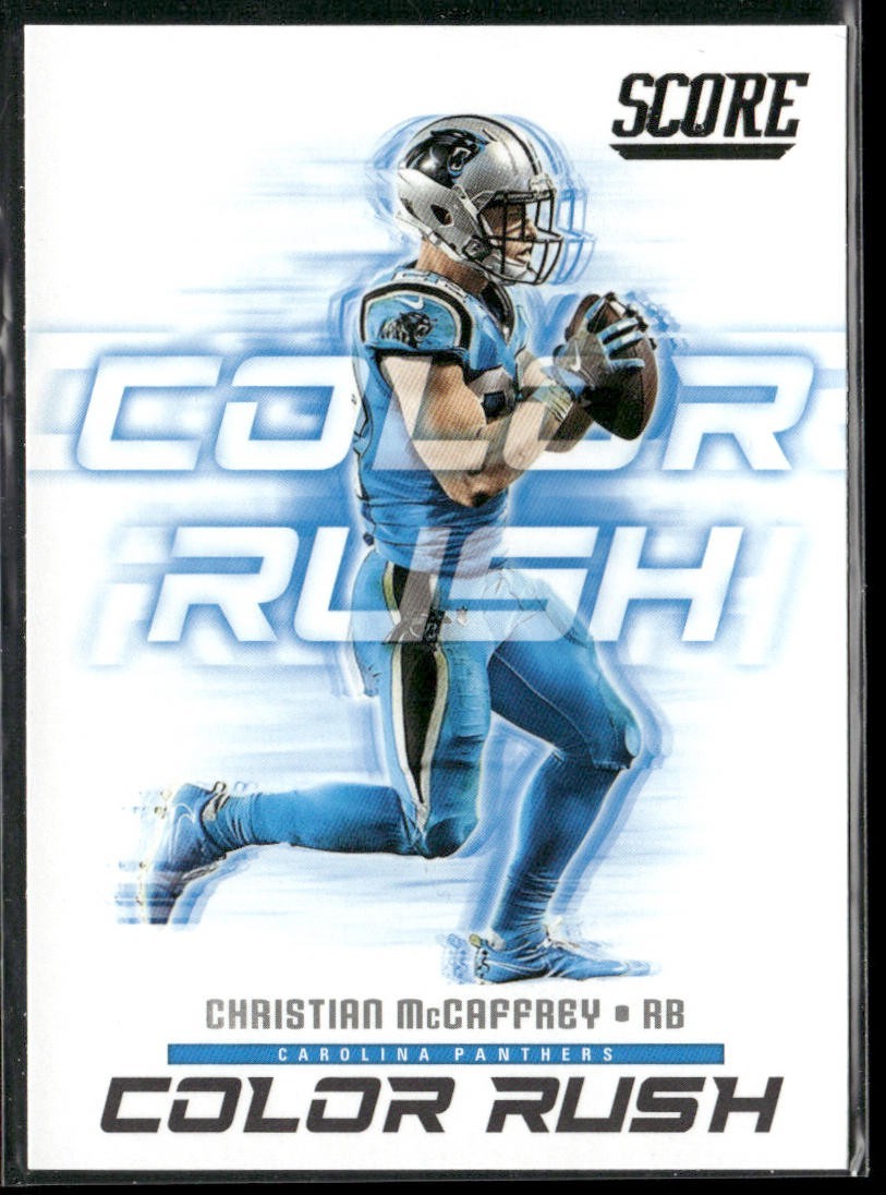 Christian McCaffrey Player Lot Bundle 10 Different Football Cards CM002 back
