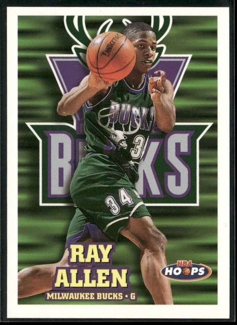 Ray Allen Player Lot Bundle 10 Basketball Cards RA001 Bucks front