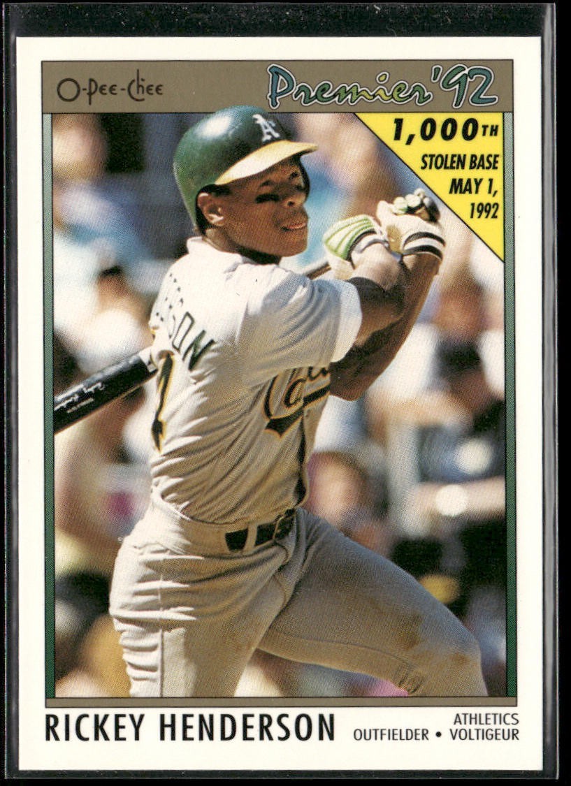 Rickey Henderson Lot Bundle 10 Different Baseball Cards RH001 Athletics back