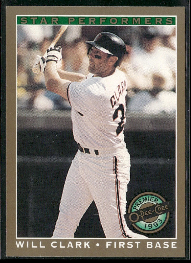 Will Clark Player Lot Bundle 10 Different Baseball Cards WC001 Giants back