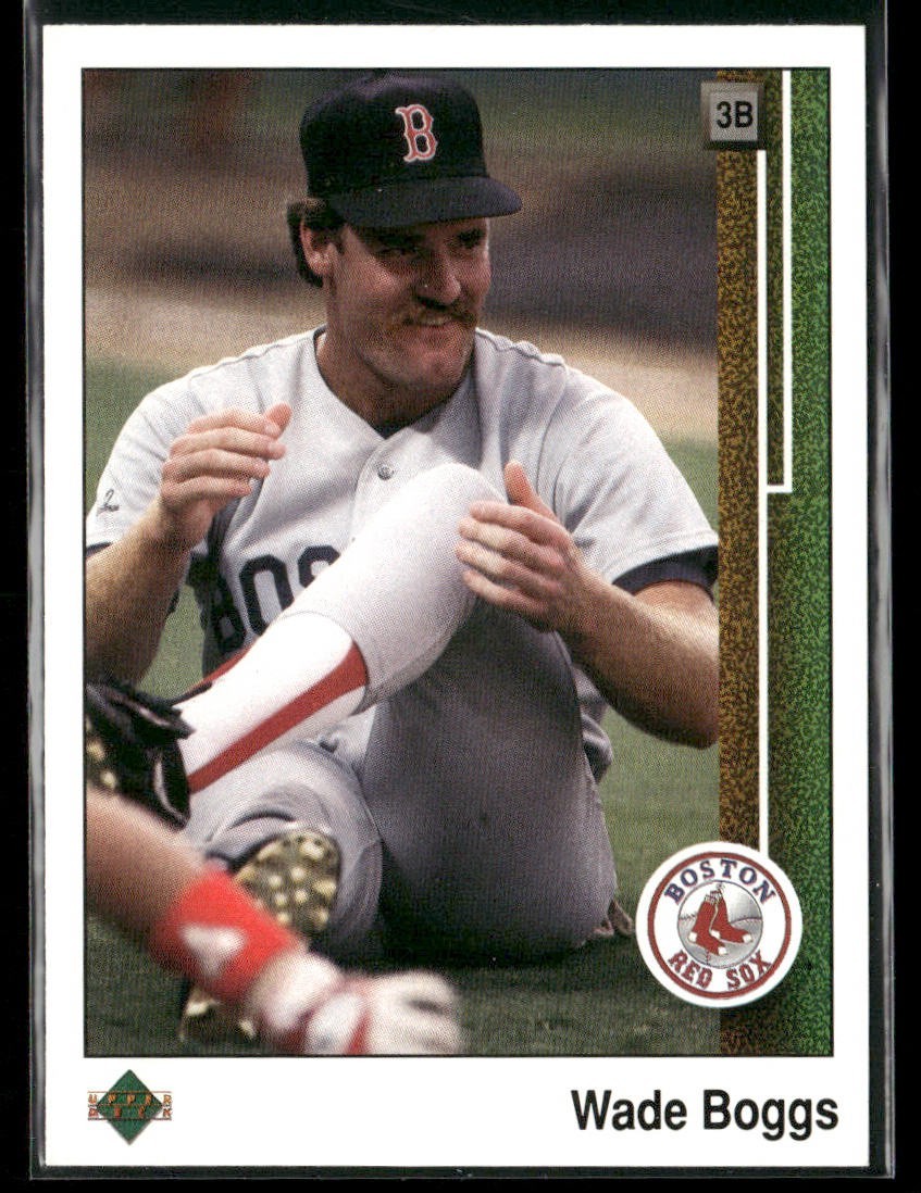 Wade Boggs Player Lot Bundle 10 Different Baseball Cards WB001 Red Sox back