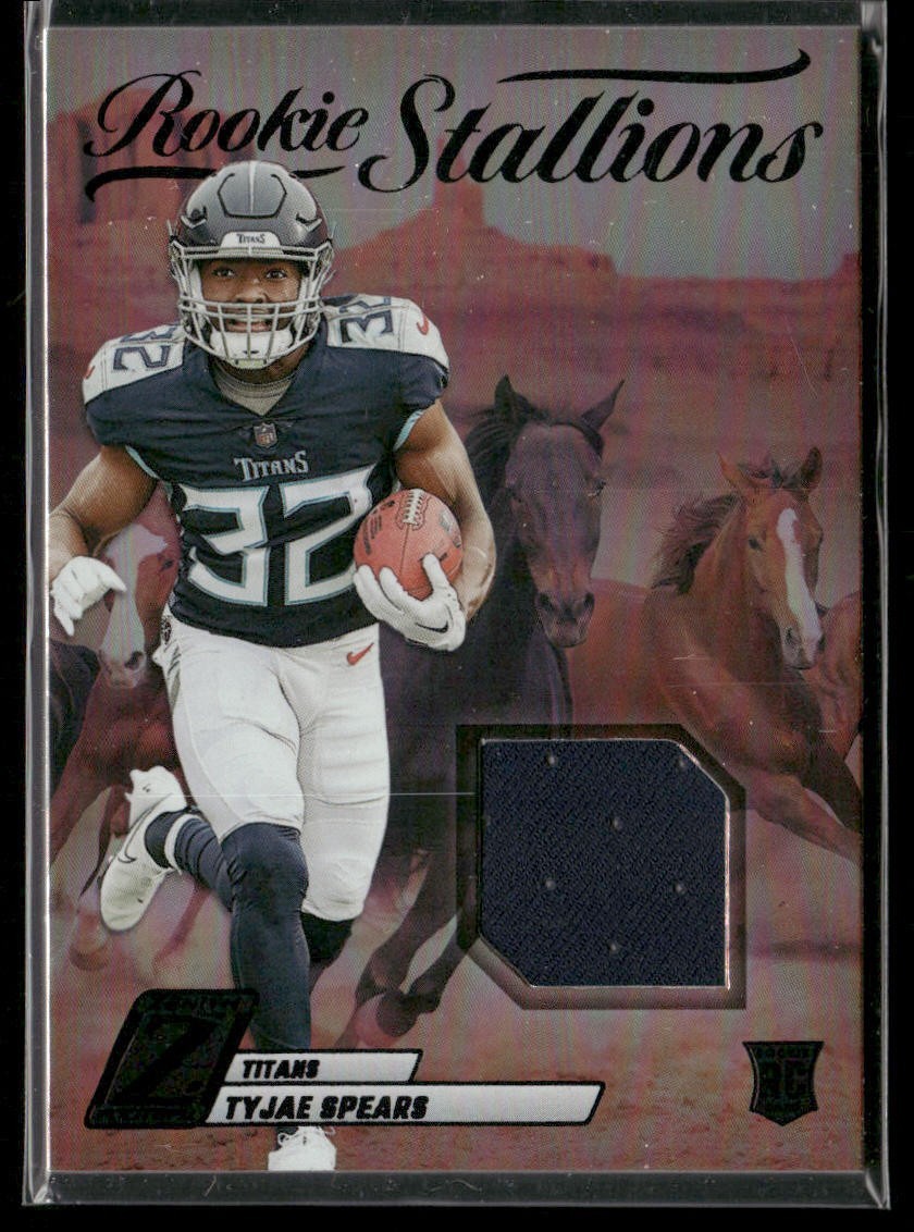 2023 Panini Zenith TYJAE SPEARS #RS-TSS RC Rookie Stallions - Tennessee Titans front