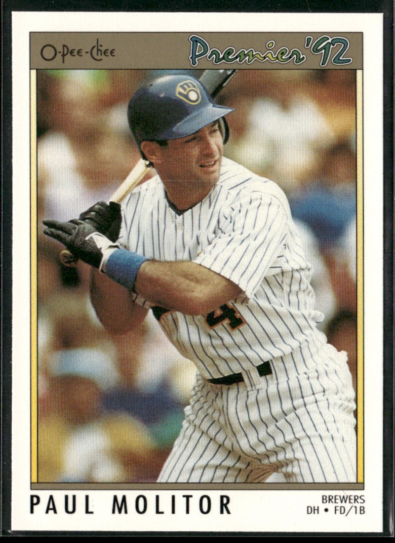 Paul Molitor Player Lot Bundle 10 Different Baseball Cards PM001 Brewers back