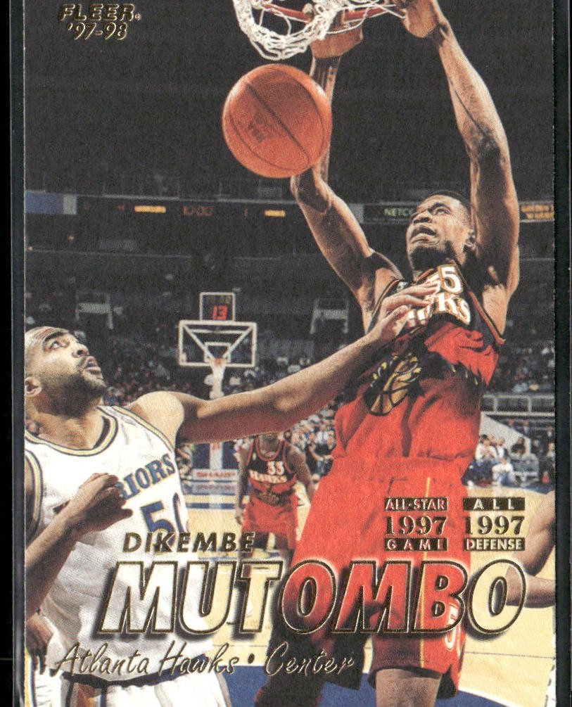 Dikembe Mutombo Player Lot Bundle 10 Basketball Cards DM003 Nuggets Hawks 1 RC back