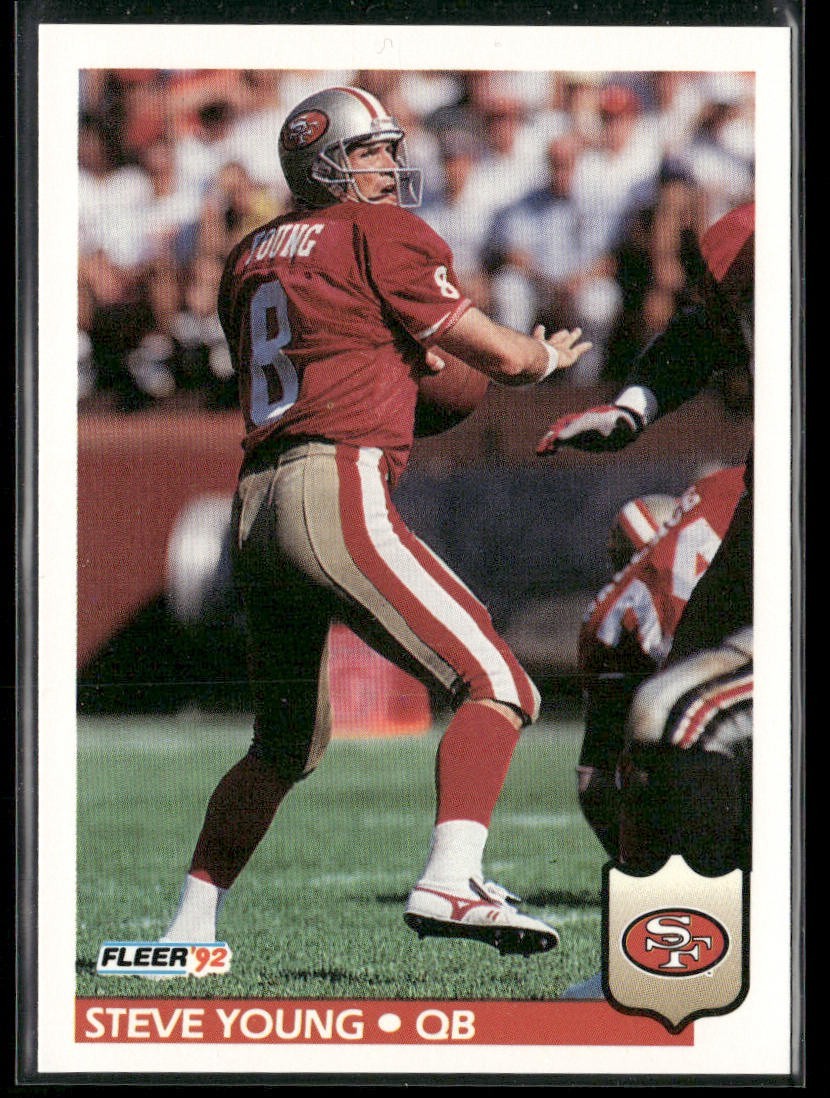 Steve Young Player Lot Bundle 10 Different Football Cards SY004 49ers back