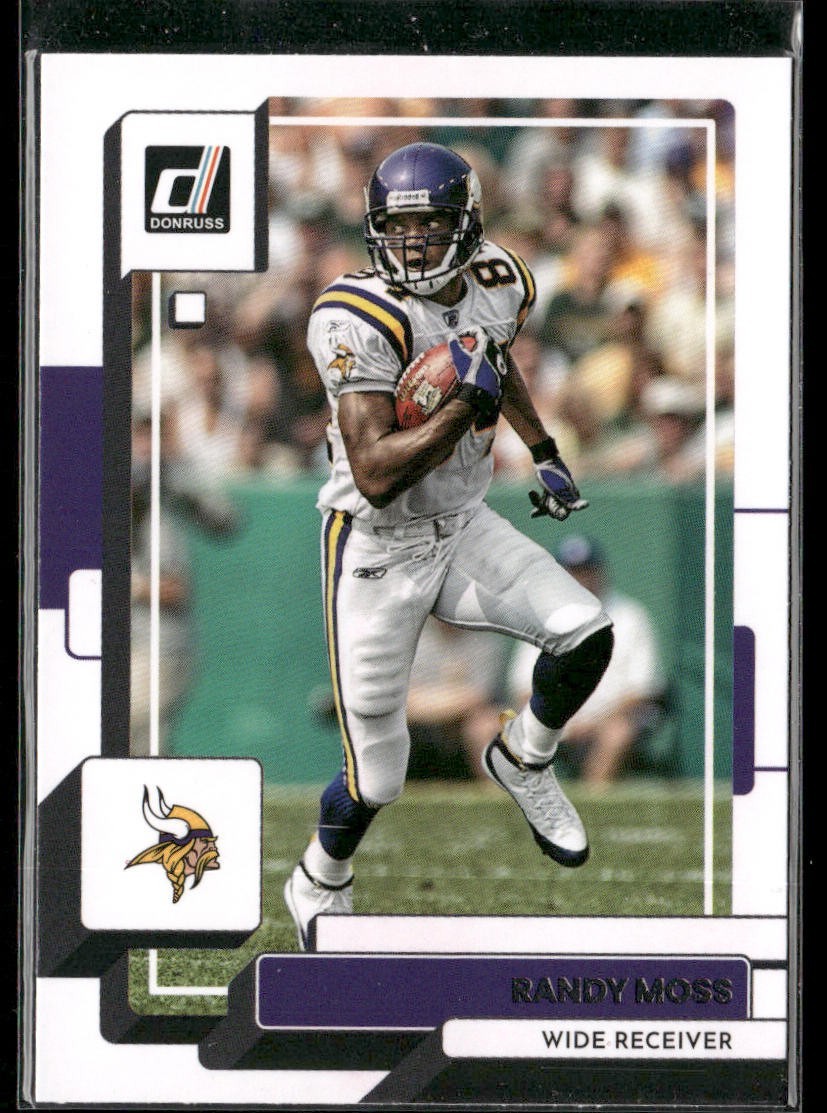 Randy Moss Player Lot Bundle 10 Different Football Cards RM002 Vikings Raiders back