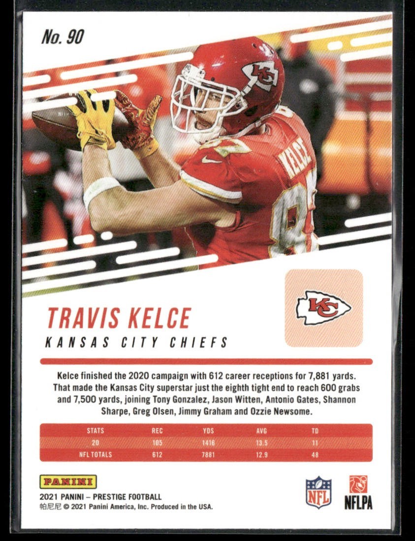 Travis Kelce Player Lot Bundle 10 Different Football Cards TK003 Chiefs back