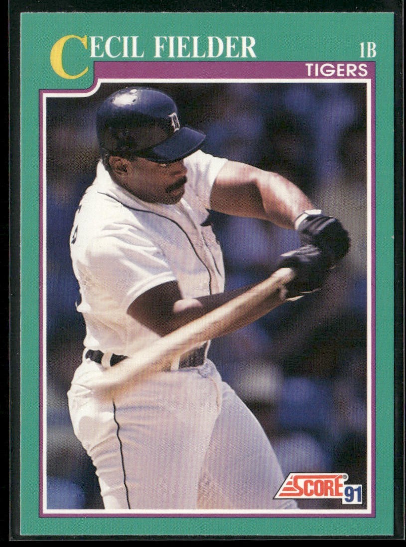 Cecil Fielder Player Lot Bundle 10 Different Baseball Cards CF001 Tigers back